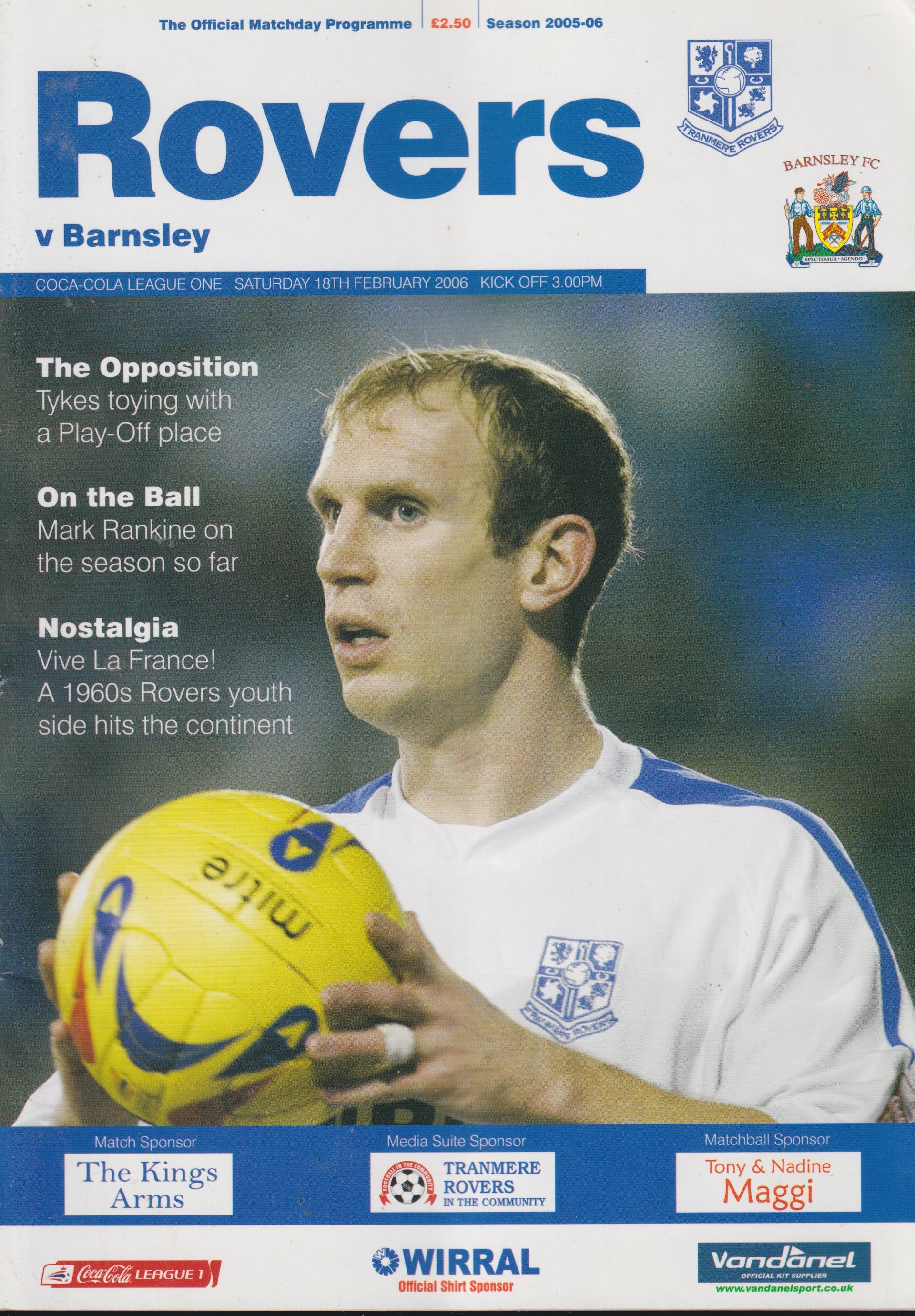 Tranmere Rovers v Barnsley match programme